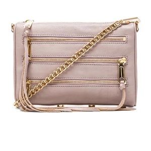 Rebecca Minkoff Mini 5 Zip Rocker Leather Crossbody Bag